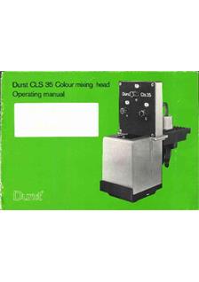 Durst CLS 35 manual. Camera Instructions.